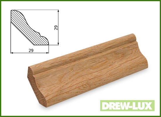 Listwa przypodłogowa dąb 2,9 x 2,9 LITA/ KRÓTKA (1-1,7m)